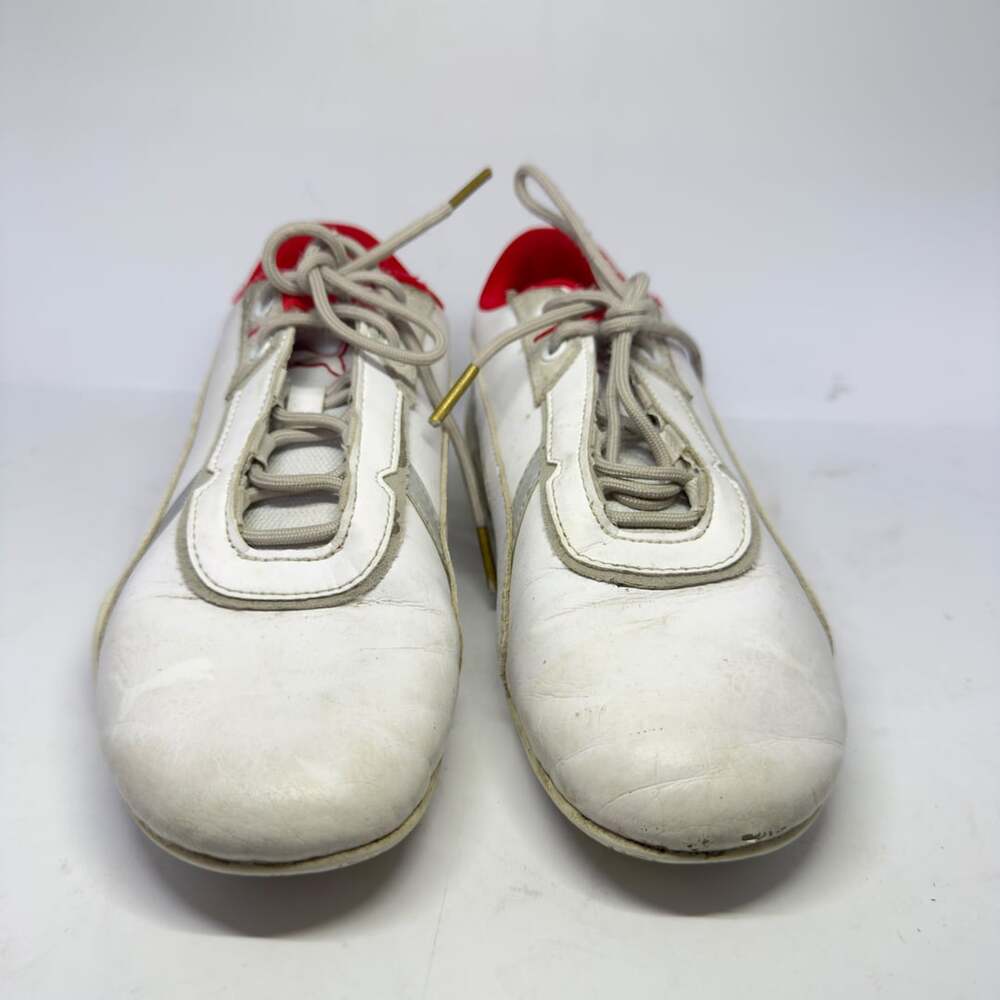 Puma Ferrari Drift Cat Size 5C White Red Leather Sneakers
